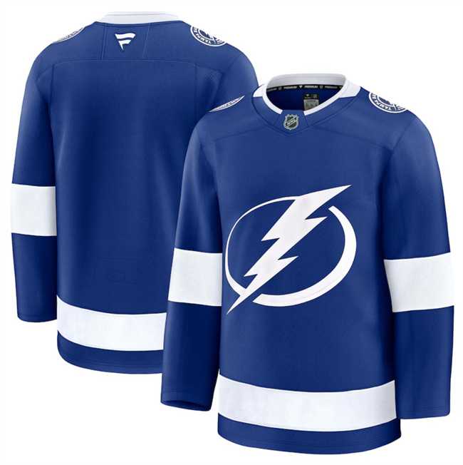 Men%27s Tampa Bay Lightning Custom Blue 2024-25 Home Stitched Hockey Jersey->customized nhl jersey->Custom Jersey